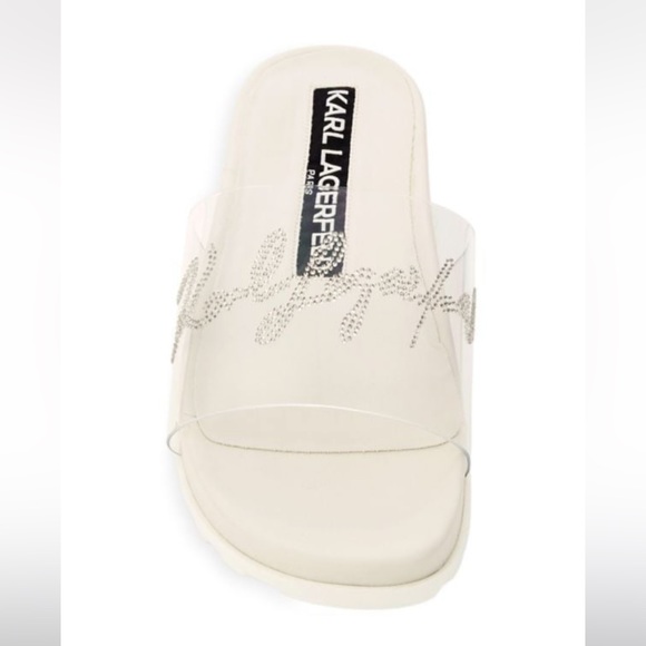 KARL LAGERFELD PARIS
Blossom Rhinestone Soft White
Transparent Slides - Picture 1 of 4